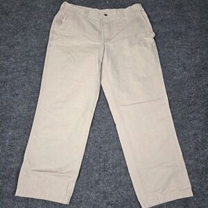 Columbia Mens Khaki Tan Cotton Straight Leg Outdoor Trousers Pants 38x34 26367